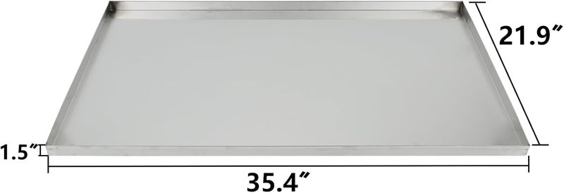confote Stainless Steel Replacement Tray for Dog Crate, 35.4"x21.9" Pet Cage Floor Pan Chew-Proof & Crack-Proof - Image 2